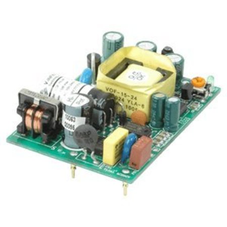 CUI INC AC to DC Power Supply, 85 to 264V AC, 15V DC, 15W, 1A, PCB VOF-15-15